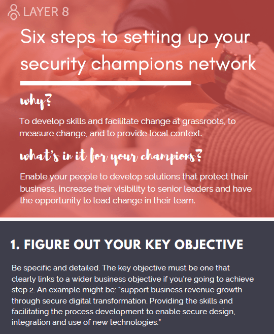 6 steps to setting up your security champions network